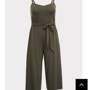 Torrid- Dark olive culottes romper/jumpsuit